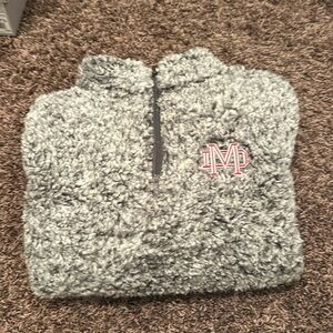 Mater Dei fuzzy grey jacket